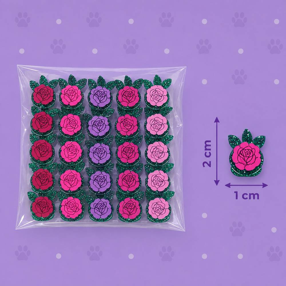 Adesivo Pet Flores — pacote c/ 25