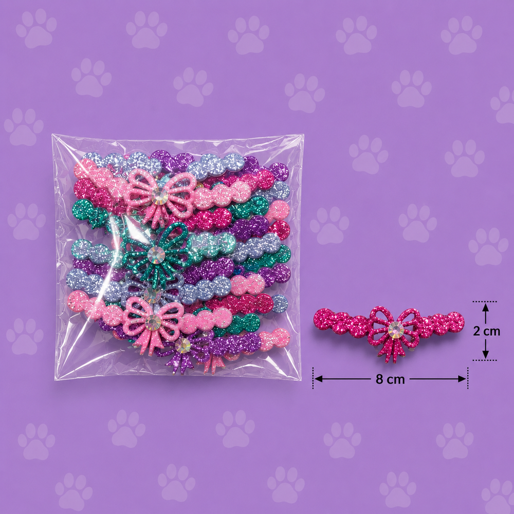 Adesivo Pet tiara com Glitter Sortido — pacote c/ 25