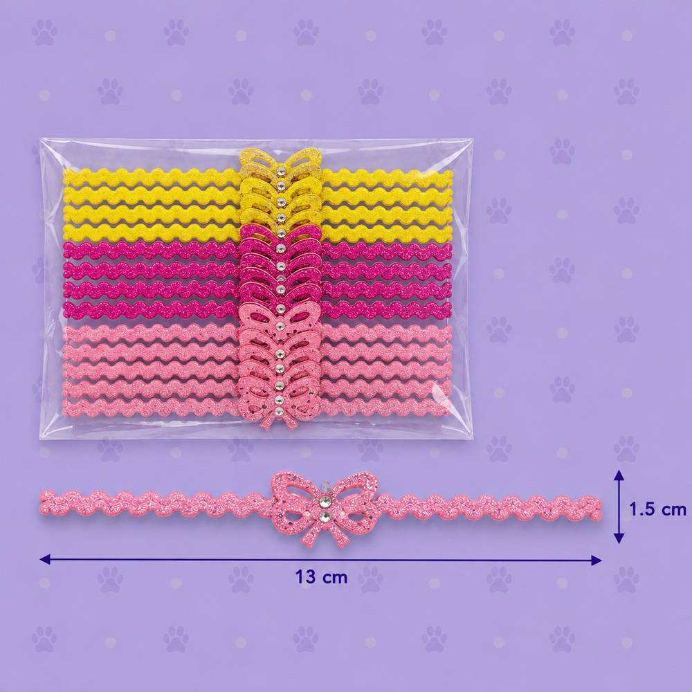 Adesivo Pet Tiara flor — pacote c/ 15