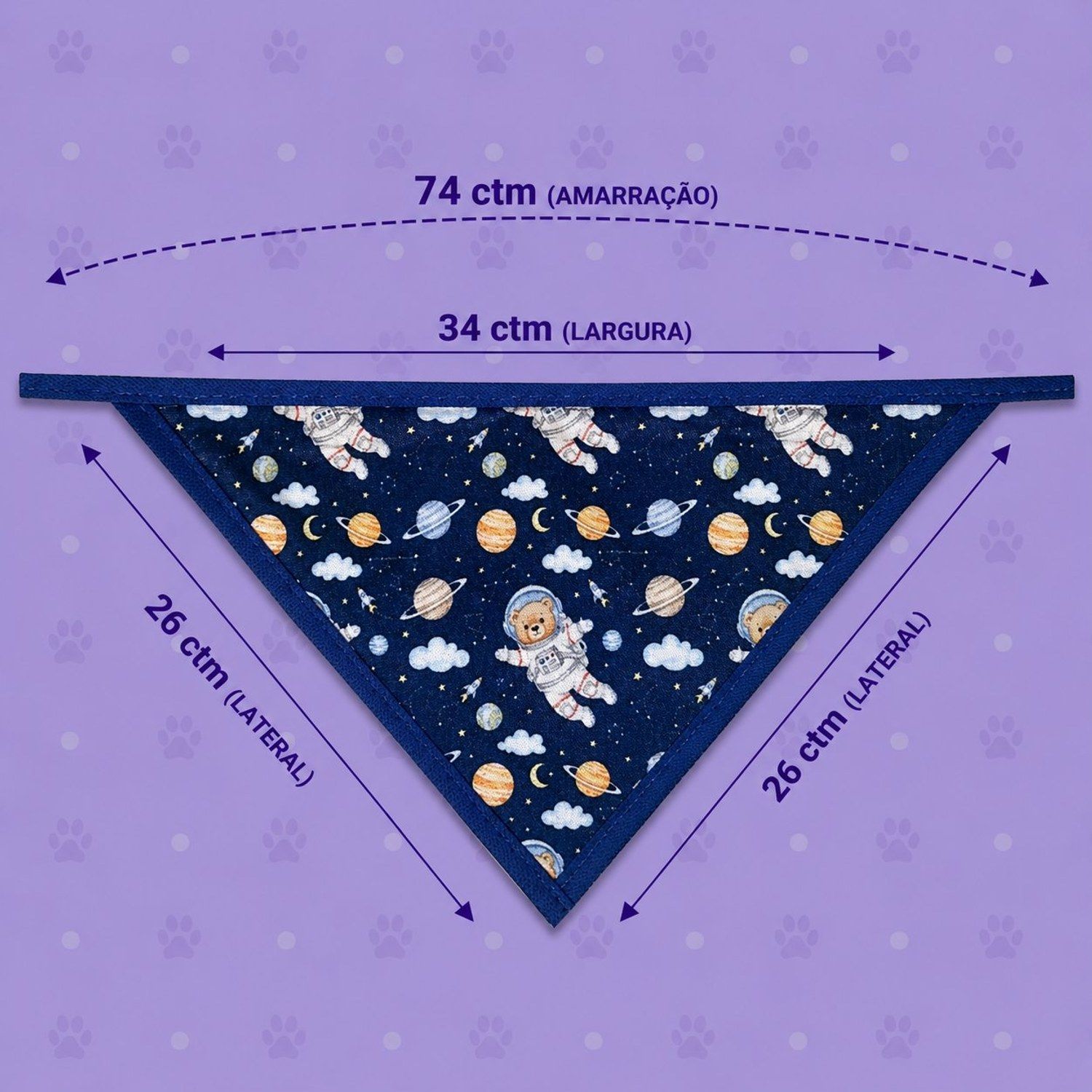 Bandana Estampas diversa G Macho — pacote c/ 10