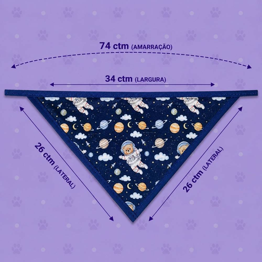 Bandana Estampas diversa G Macho — pacote c/ 10