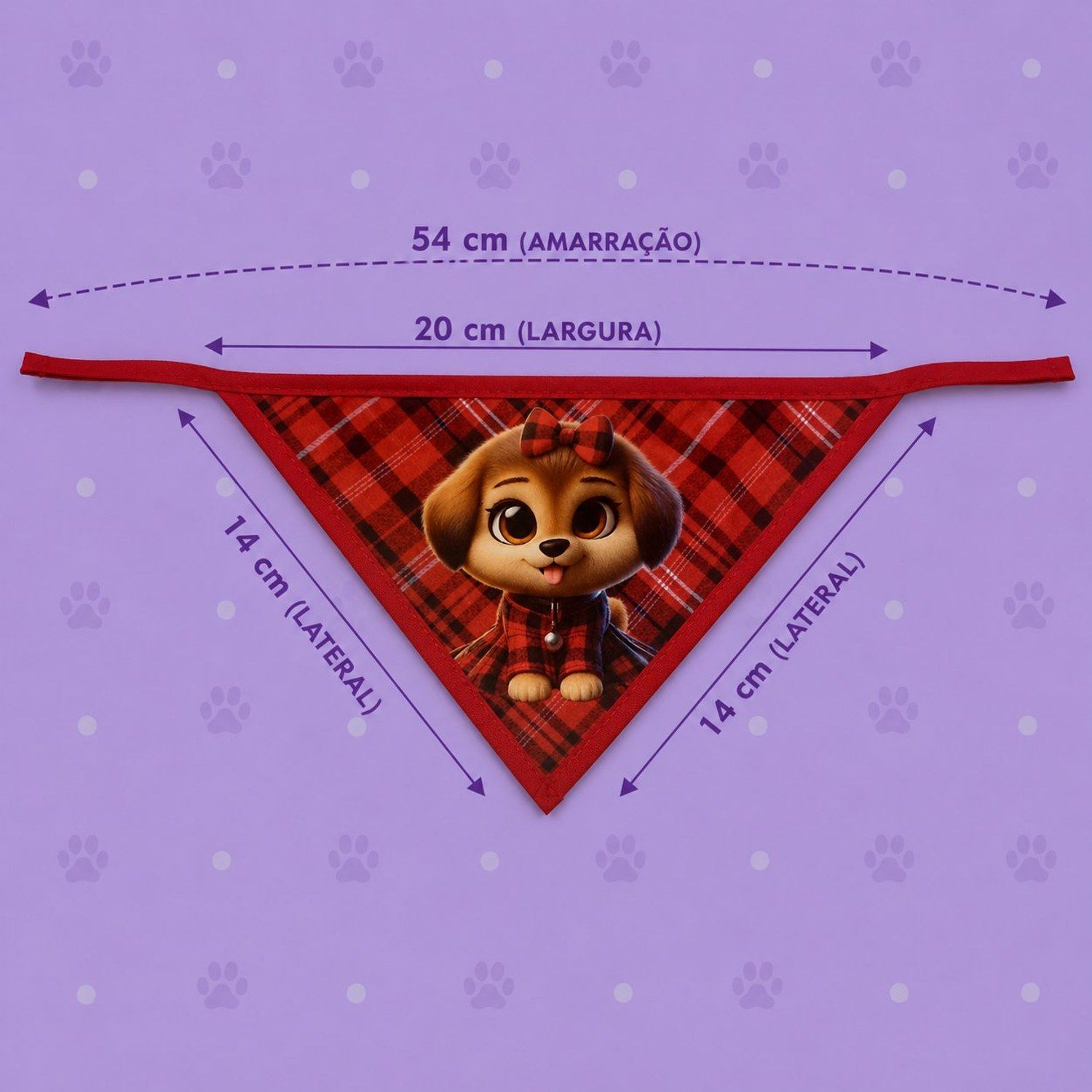 Bandana Estampas diversas P Fêmea — pacote c/ 15