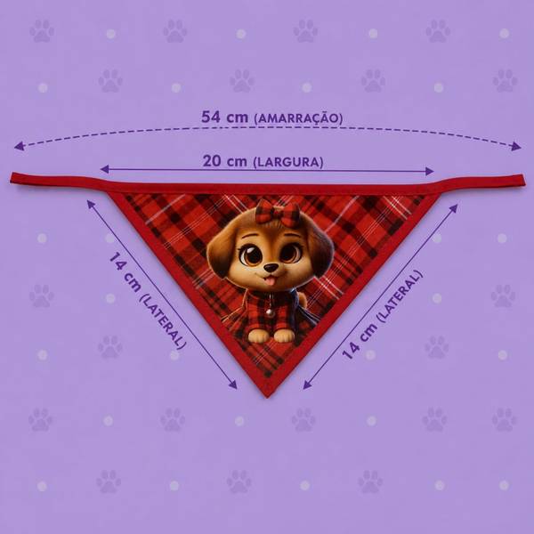 Bandana Estampas diversas P Fêmea — pacote c/ 15