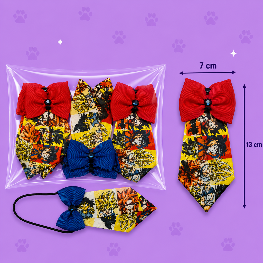Gravata Pet Dragon Ball — pacote c/ 15