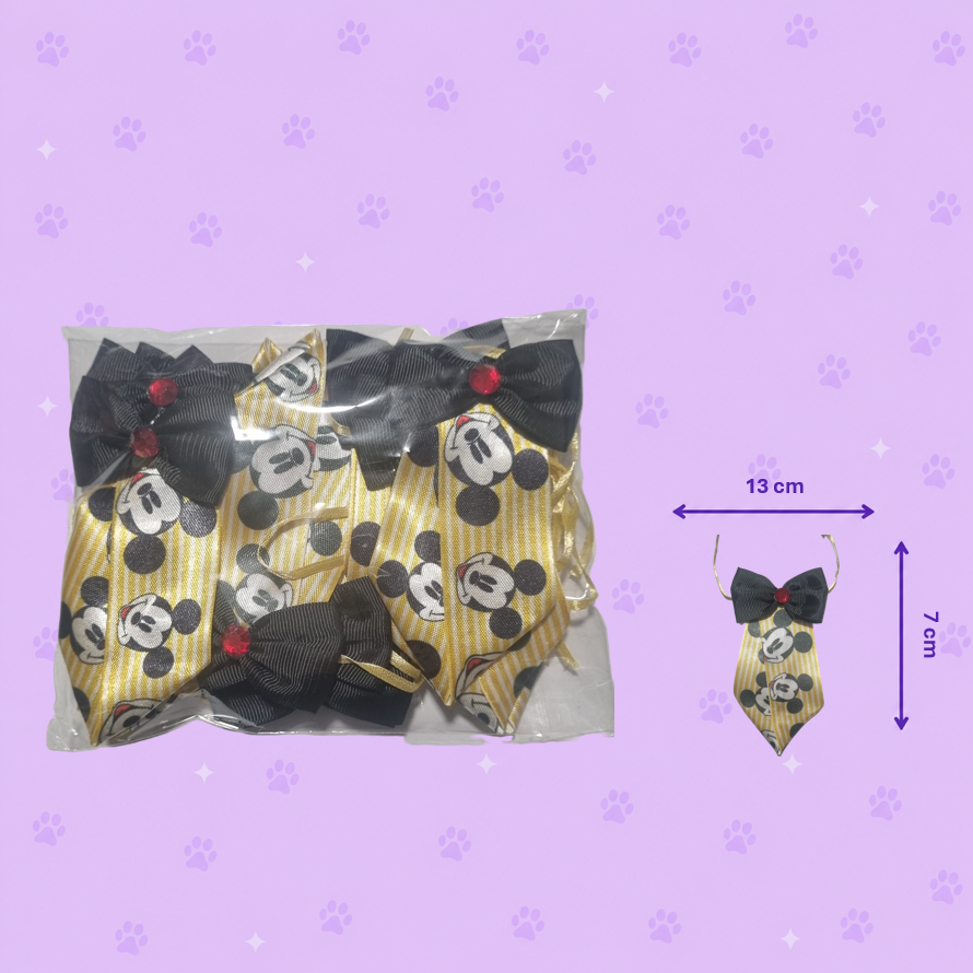 Gravata Pet Mickey — pacote c/15