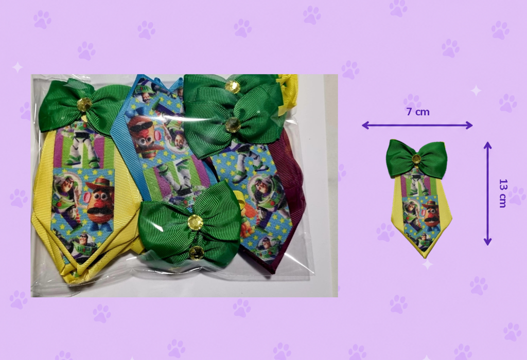 Gravata Pet Toy Story Colorida — pacote c/ 15