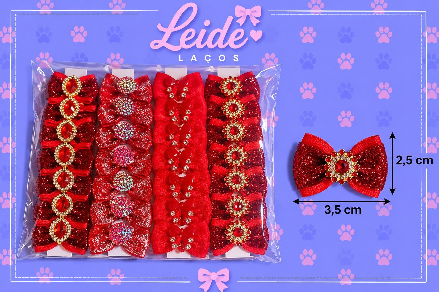 Laço Vermelho — pacote c/ 32