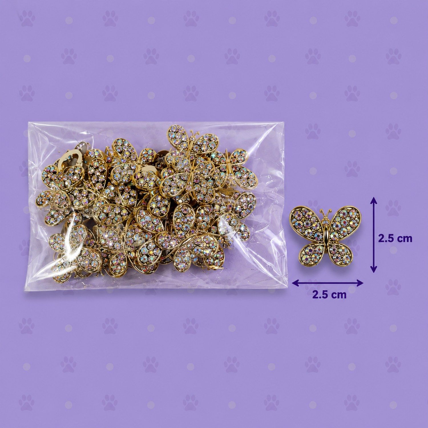 Pedra para Penteado Strass — pacote c/ 24